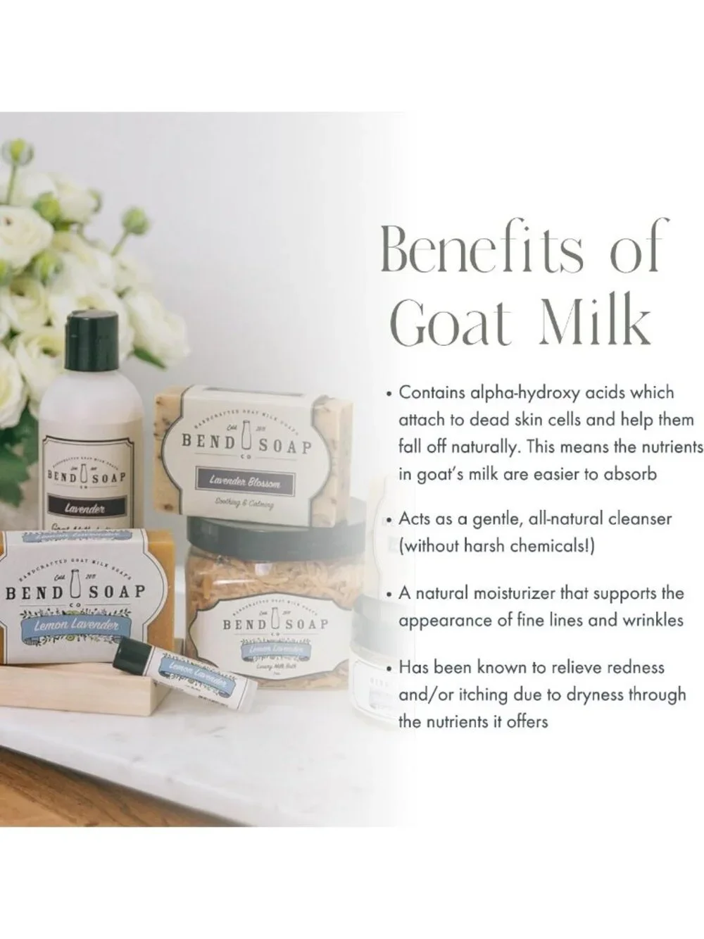 Natural Handmade Goat Milk Soap for Dry Skin Relief - Lemongrass Scent, 4 Pack